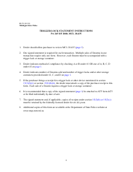 Form RI-59 Trigger Lock Statement - Michigan, Page 2