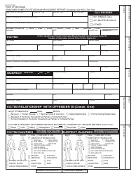 Document preview: Form DV-001 Standard Domestic Relationship Incident Report - Michigan