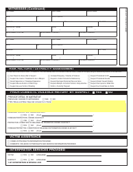 Form DV-001 Standard Domestic Relationship Incident Report - Michigan, Page 3
