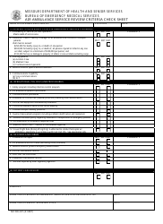 Document preview: Form MO580-2315 Air Ambulance Service Review Criteria Check Sheet - Missouri