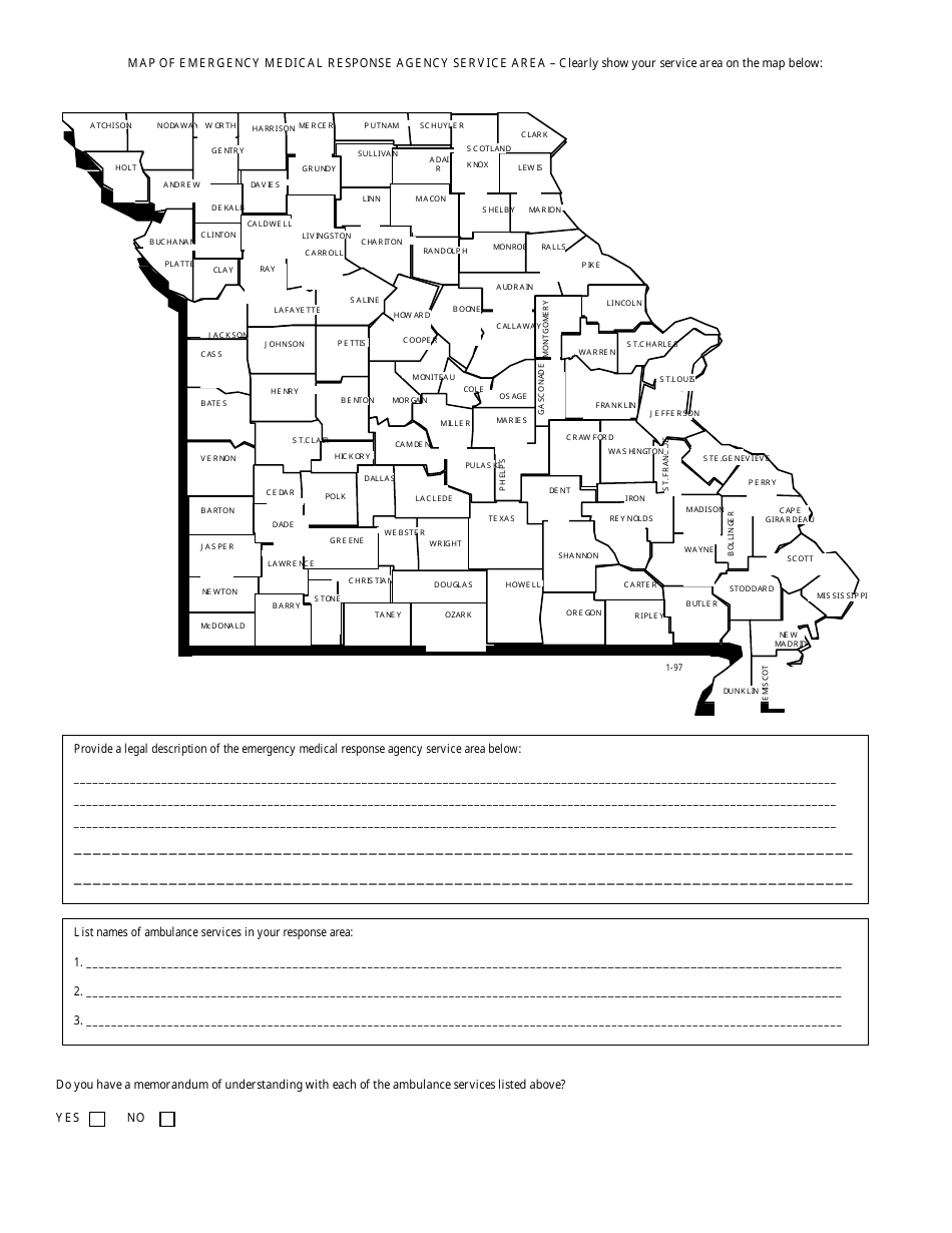 Form MO580-2300 Emergency Medical Response Agency License Application - Missouri, Page 2