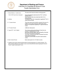 Electronic Funds Transfer Authorization Form - Georgia (United States), Page 3