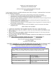 Document preview: Application for Certified Medication Aide Payment Invoice - Georgia (United States)
