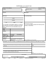 Document preview: Form CRM401 Subpoena in a Criminal Case - Minnesota