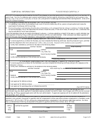 Form CRM401 Subpoena in a Criminal Case - Minnesota, Page 3