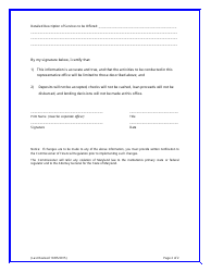 Application for Renewal of Foreign Bank Representative Office Permit - Maryland, Page 2