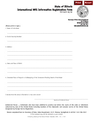 Form I217 &quot;International Will Information Registration Form&quot; - Illinois