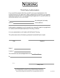 Document preview: Third-Party Authorization Form - Nevada