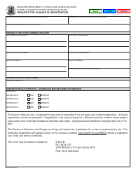 Document preview: Form MO-580-2768 Request for Change in Registration - Missouri