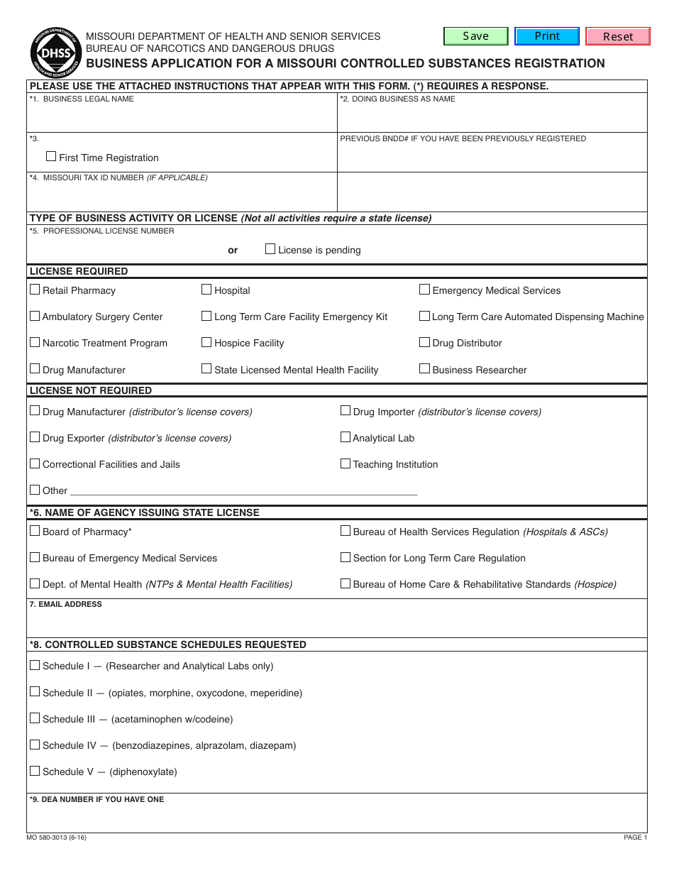 Form MO5803013 Fill Out, Sign Online and Download Fillable PDF