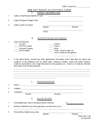 Form DBM-OBA-1-88 &quot;Dbm Gift/Grant Acceptance Form&quot; - Maryland, Page 5