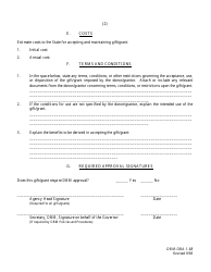 Form DBM-OBA-1-88 &quot;Dbm Gift/Grant Acceptance Form&quot; - Maryland, Page 6