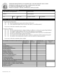 Form MO500-0670 Private Agency Initial Approval Application - Missouri