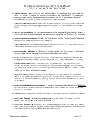 Instructions for Form TGS-1 Technical and General Services Contract - Arkansas, Page 2