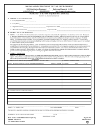 Form MDE/ARMA/COM.011 (MDE RX2A) Radiation Machine Inspection Summary - Dental Facilities - Maryland