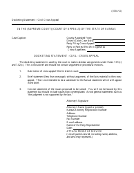 Document preview: Docketing Statement - Civil Cross-appeal - Kansas