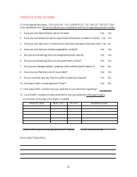 KLEC Form I-2 Pre-employment Polygraph Questionnaire - Kentucky, Page 14