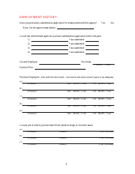 KLEC Form I-2 Pre-employment Polygraph Questionnaire - Kentucky, Page 5