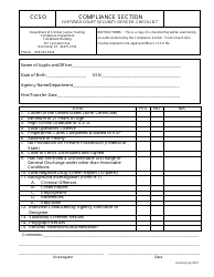 Document preview: KLEC Form CCSO Certified Court Security Officer Checklist - Kentucky