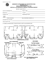 Mn/DOT Form 17151 &quot;Vertical and Horizontal Bridge Clearance Report&quot; - Minnesota
