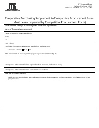 &quot;Cooperative Purchasing Supplement to Competitive Procurement Form&quot; - Mississippi