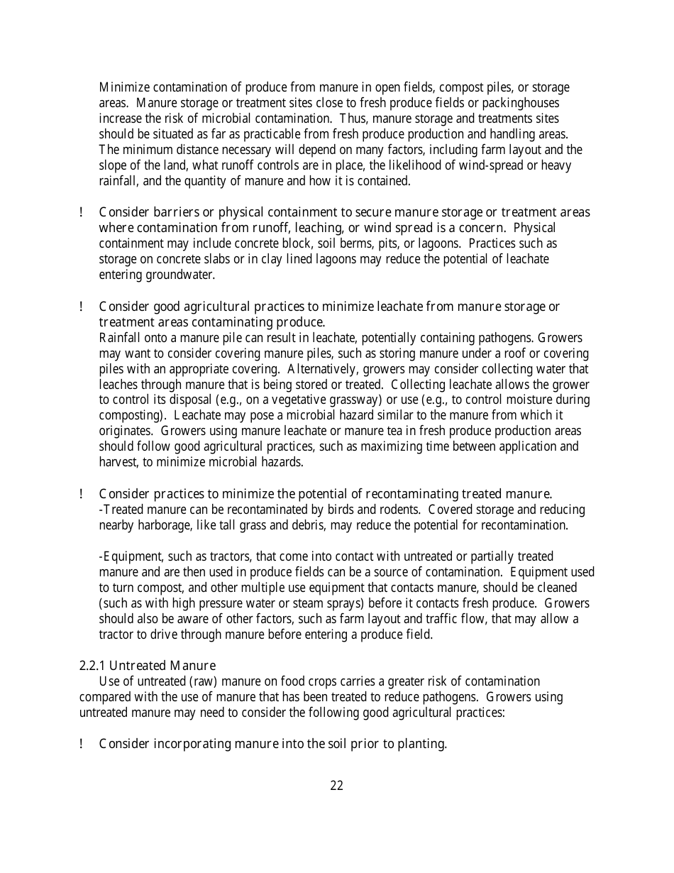 Guide to Minimize Microbial Food Safety Hazards for Fresh Fruits and Vegetables, Page 28