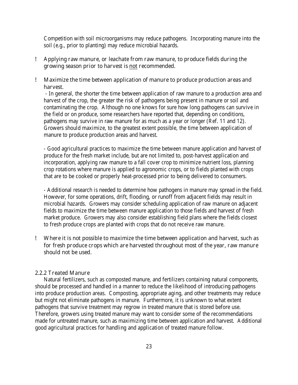 Guide to Minimize Microbial Food Safety Hazards for Fresh Fruits and Vegetables, Page 29