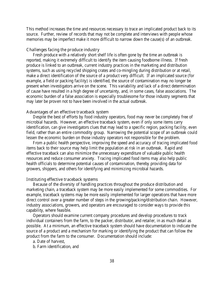 Guide to Minimize Microbial Food Safety Hazards for Fresh Fruits and Vegetables, Page 44