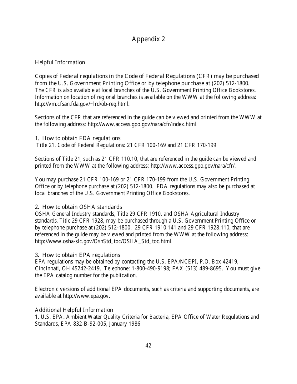 Guide to Minimize Microbial Food Safety Hazards for Fresh Fruits and Vegetables, Page 48