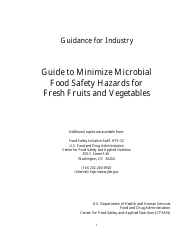 Guide to Minimize Microbial Food Safety Hazards for Fresh Fruits and Vegetables, Page 4