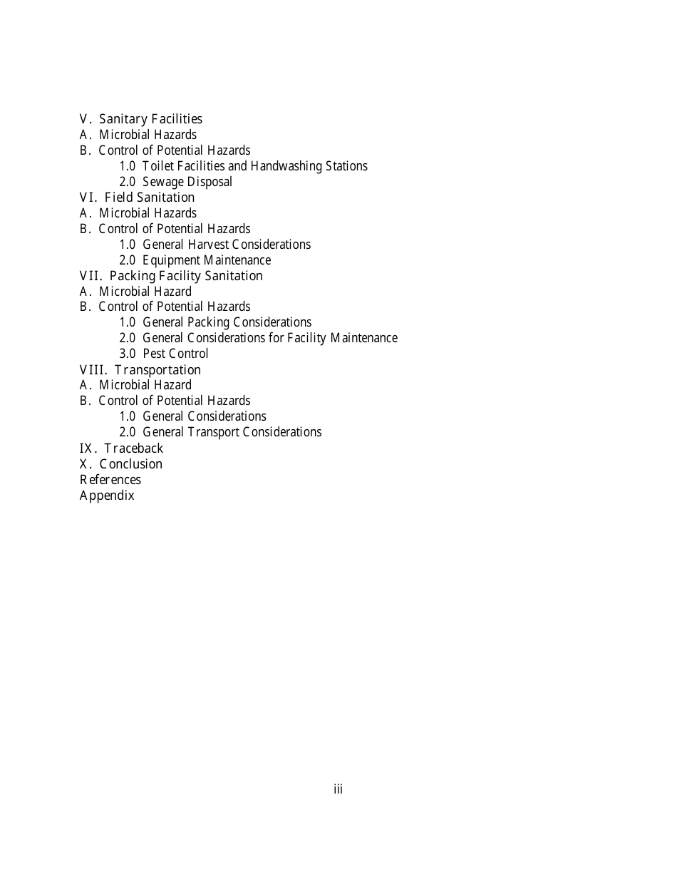 Guide to Minimize Microbial Food Safety Hazards for Fresh Fruits and Vegetables, Page 6