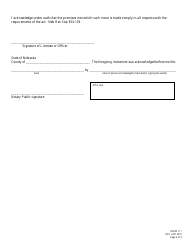 Form 111 Application for Change of Location to Liquor License - Nebraska, Page 3
