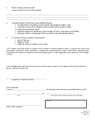 Form 113 Application for Reconstruction to Liquor License - Nebraska, Page 2