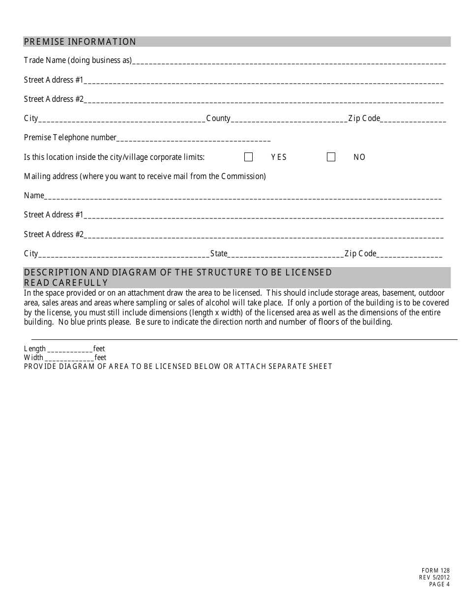 Form 128 Application for Liquor License - Wholesale - Nebraska, Page 4