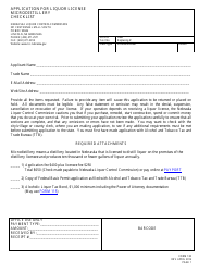 Document preview: Form 130 Application for Liquor License Microdistillery - Nebraska