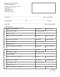 Document preview: Form 137 Request for Change in Partnership - Nebraska