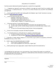 Form 150 Application for Liquor License - Pedal-Pub - Nebraska, Page 2
