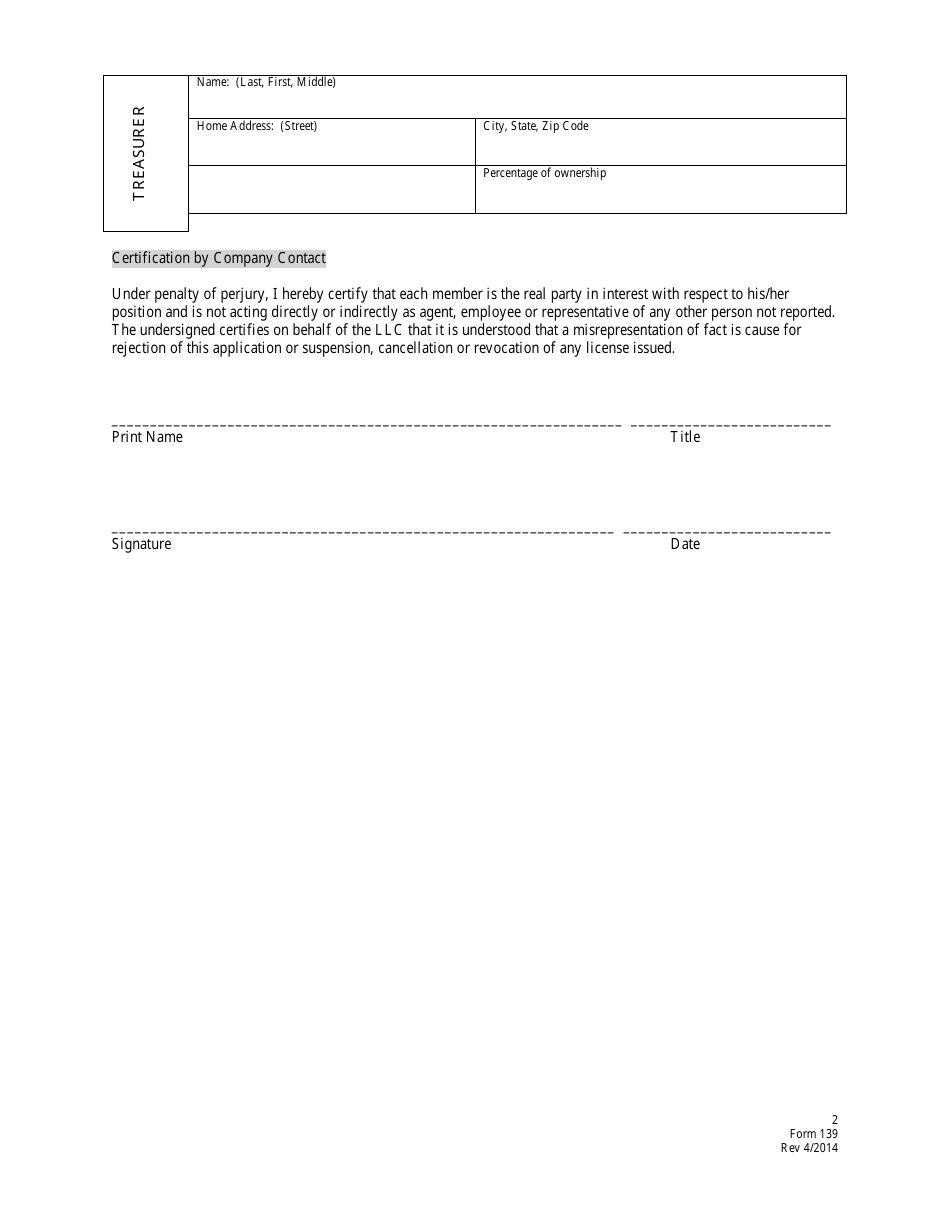 Form 152 Affidavit for Change of Corporate Officers for Shippers - Nebraska, Page 2