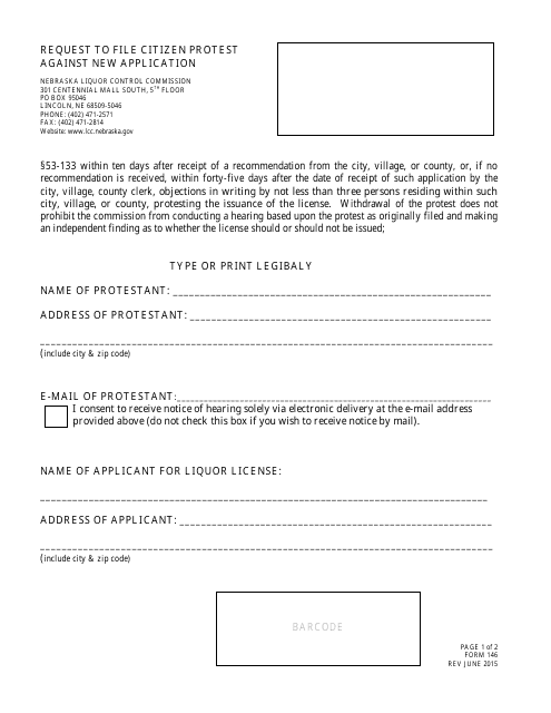 Form 146  Printable Pdf
