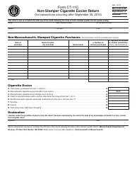 Document preview: Form CT-11C Non-stamper Cigarette Excise Return - Massachusetts