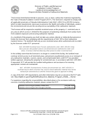 Landlord Acknowledgement of Responsibilities Related to Radioactive Materials - Nevada