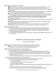Industrial Radiography Licensing Checklist - Nevada, Page 3