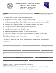 Document preview: Radiation Safety Officer Delegation of Authority - Nevada