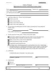 HRD Form VP-1 &quot;Application for Victims Protections - Victims Leave&quot; - Hawaii