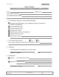 Document preview: HRD Form VP-2 Application for Victims Protections - Reasonable Accommodation - Hawaii