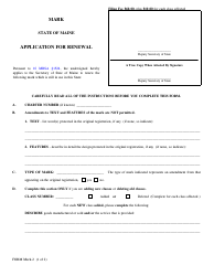 Form MARK-2 Application for Renewal - Maine