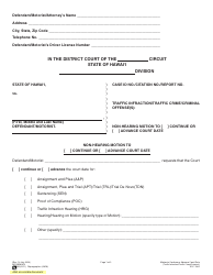 Document preview: Form 1D-P-1300 Non-hearing Motion to Continue or Advance Court Date - Hawaii