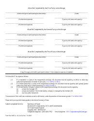 Form MBCA-10 Articles of Merger or Share Exchange - Maine, Page 3