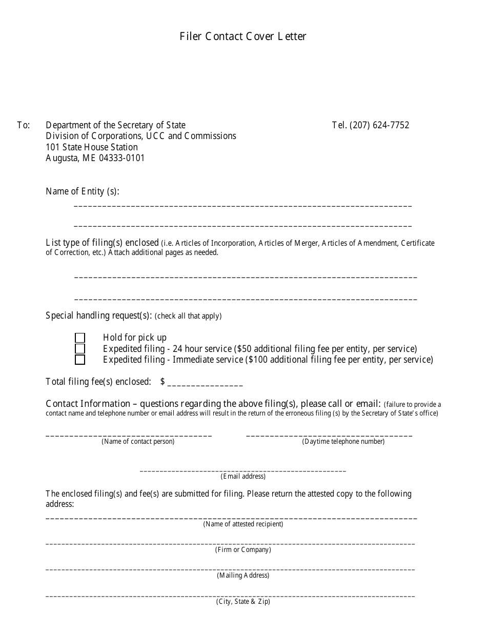 Form MBCA-12-D-CRA Statement of Appointment or Change - Commercial Registered Agent - Maine, Page 2