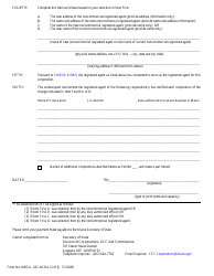 Form MBCA-12D-NCRA Statement of Appointment or Change - Noncommercial Registered Agent - Maine, Page 2